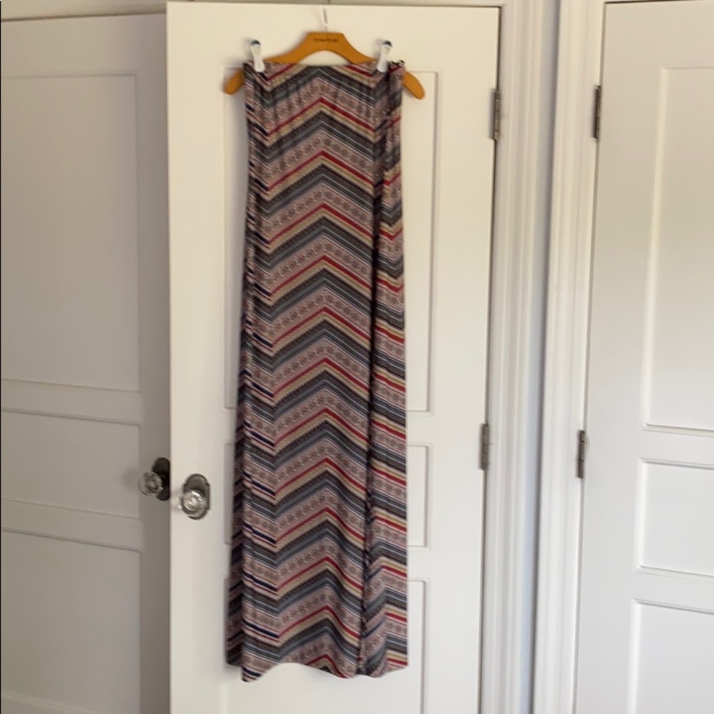 Strapless maxi